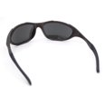 thumbnail image 4 of Mens Color Mirror 90s Styling Oval Roung Sport Rimless Plastic Wrap Sunglasses Brown - Silver Mirror, 4 of 4