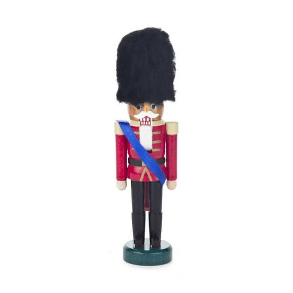 British Palace Guard Black Fur Hat Mini German Wood Christmas Nutcracker 6 Inch
