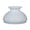 Cased White Student Crimped Top, variant on B&P Lamp® Cased White Glass Student Lamp Shade with Melon Design, Flat Top and 9 7/8" Fitter