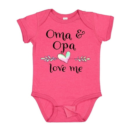 

Inktastic Oma and Opa Love Me- Heart Grandchild Gift Baby Boy or Baby Girl Bodysuit
