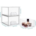 thumbnail image 3 of Pack Clear Stackable Storage Drawers, 4.4'' Tall Acrylic Bathroom Makeup Organizer, Plastic Storage Cubes, 3 of 4