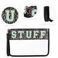 thumbnail image 2 of Bolsa De Maquillaje Bolso cosmético transparente con letras de chenilla de PVC Neceser estilo universitario (Estampado de leopardo) Sywqhk Cuidado Belleza, 2 of 7