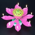gluttony Lotus Flower Musical Birthday Candle Rotating Spin Magic Cake ...