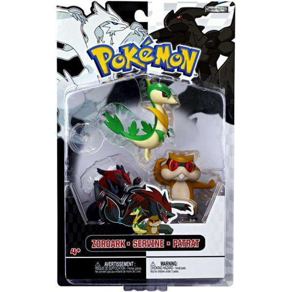 Pokemon Series 3 Basic Servine, Patrat & Zoroark Figure 3-Pack