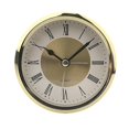 thumbnail image 3 of Yinanstore Horloge Ronde Moderne avec Chiffres Romains pour Salon Chambre École Or, 3 of 8