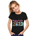 thumbnail image 2 of EnJoCho Children Cute Blouse Easter Day Prints Shirts Toddler Girls Boys Short Sleeve Bunny Letters T Shirt Tops Kids Girls Holiday Party Casual Tee Tops, 2 of 4