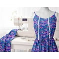 thumbnail image 6 of Soimoi Heavyweight Cotton Poplin Fabric Material, Blue- Floral Printed- 42" Inch Width, Natural Cotton Material For Quilt Making, Dresses, Pajamas, Pillowcases, Tablecloths, Kurtis, 1 Yard, 6 of 6