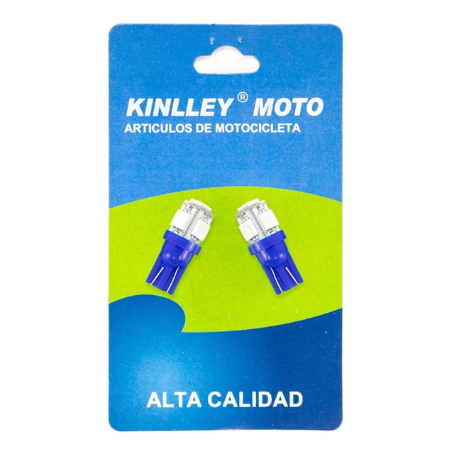 Foco Led para Moto Motocicleta Pellizco T10 Azul Kinlley azul