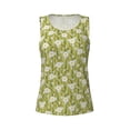 thumbnail image 4 of Xecao Daisies Flowers print women's scoop neck, loose-fit workout tank tops for the gym., 4 of 9