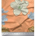 thumbnail image 1 of Soimoi Poly Georgette Fabric Lily Flower Fabric Prints By Yard 52 Inch Wide, 1 of 1