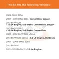thumbnail image 3 of Max Advanced Brakes - Brake Kit for 2006 BMW 325xi 2007-2013 328i 2009-2013 328i xDrive 2012 2013 2014 2015 X1 Rear Replacement Drilled Slotted Black Coated Disc Brake Rotors and Ceramic Brake Pads, 3 of 10