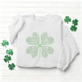 thumbnail image 5 of Women's St Patricks Sweatshirts Crewneck Irish Shamrock Graphic Hoodless Sweatshirt Womens Casual Round Neck Loose Fits Lightweight Comfy Sweatshirt, 5 of 6