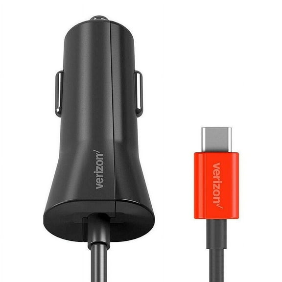Verizon Car Charger 30W Fast Charge USB-C Type C For Apple iPhone 15/Pro/Plus/Pro Max
