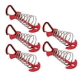 thumbnail image 1 of Nimomo Clous de Tente en Arête de Poisson, 5 Pcs, Ancres de Tente de Camping en Plein Air avec Boucle à Ressort, Corde à Vent Réglable pour L'extérieur(Rouge), 1 of 5