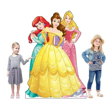 Disney Princesses - Ariel, Belle and Aurora Cardboard Stand-Up, 5.5ft