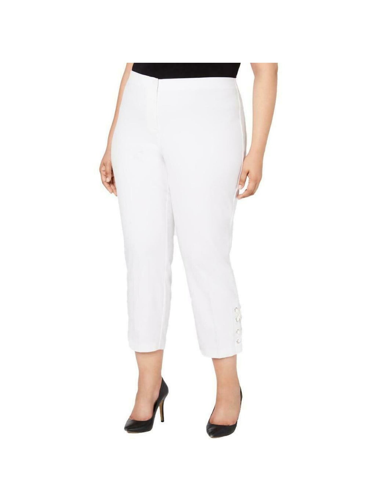plus size white pants