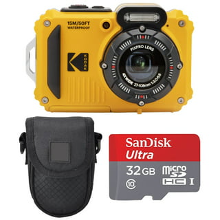  Kodak PIXPRO FZ55 Digital Camera (Blue) + Black Point & Shoot  Camera Case + Transcend 64GB SD Memory Card + Tri-fold Memory Card Wallet +  Hi-Speed SD USB Card Reader +