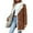 Brown, variant on Women's Casual Long Coat Notched Lapel Winter Warm Overcoat Outdoor Fall Fashion Outerwear