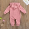 thumbnail image 5 of Kiapeise Baby’s Long Sleeve Jumpsuit Autumn Fashion Solid Color Zipper Hooded One Piece Long Pants with Pocket, 5 of 5