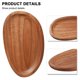 thumbnail image 3 of Whole Wood Lovesickness Wood Irregular Oval Solid Wood Pan Plate Fruit Dishes Saucer Tea Tray Dessert Dinner Plate Tableware Set, 3 of 11