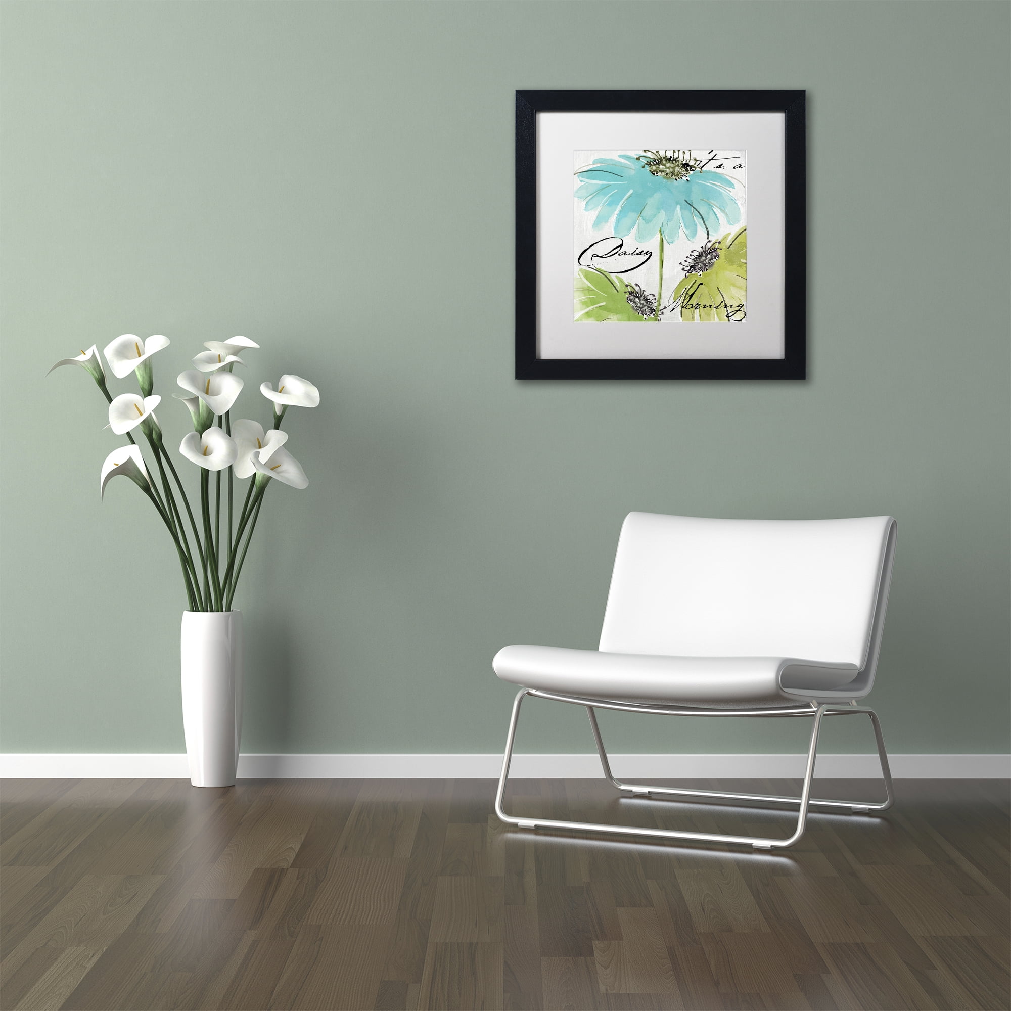 Trademark Fine Art 'Daisy Morning II' Black Framed Art by Color Bakery