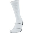 thumbnail image 2 of Under Armour 730-U4565P1-170 White/Black Men's Size 4-8 Women's 6-9 Crew Socks, 2 of 4