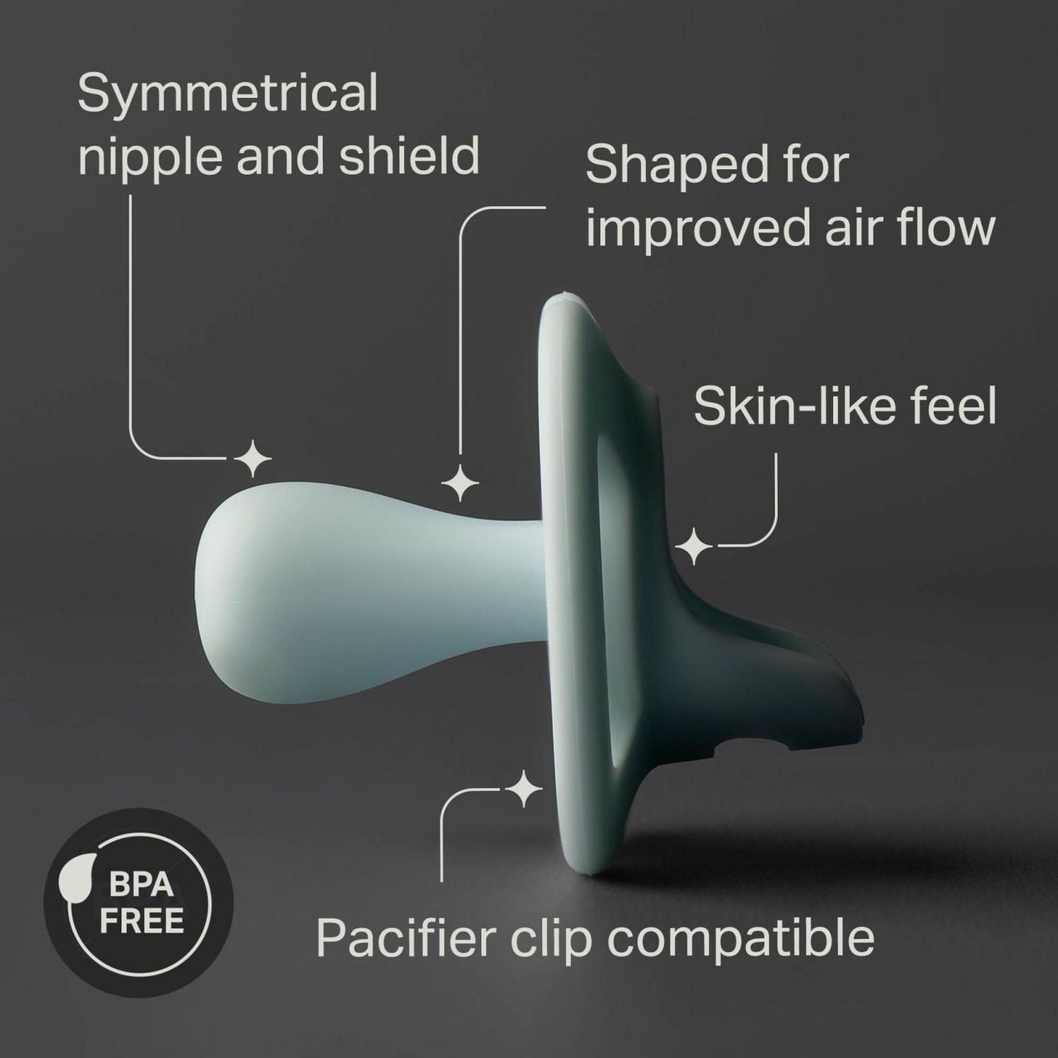 Tommee Tippee Ultra-light StayPut Pacifier, One-Piece Silicone Design, 0-6m, 2 Pack, TT CTN 2X 0-6M ULTRALIGHT PACI