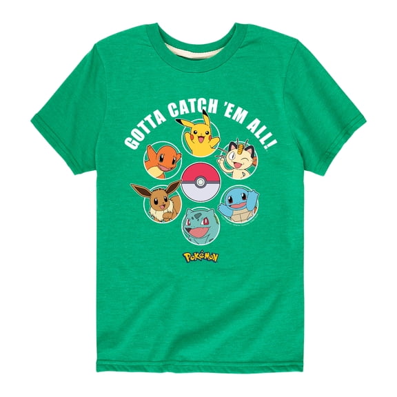 Pokémon - Gotta Catch Em All Design Short Sleeve Graphic T-Shirt