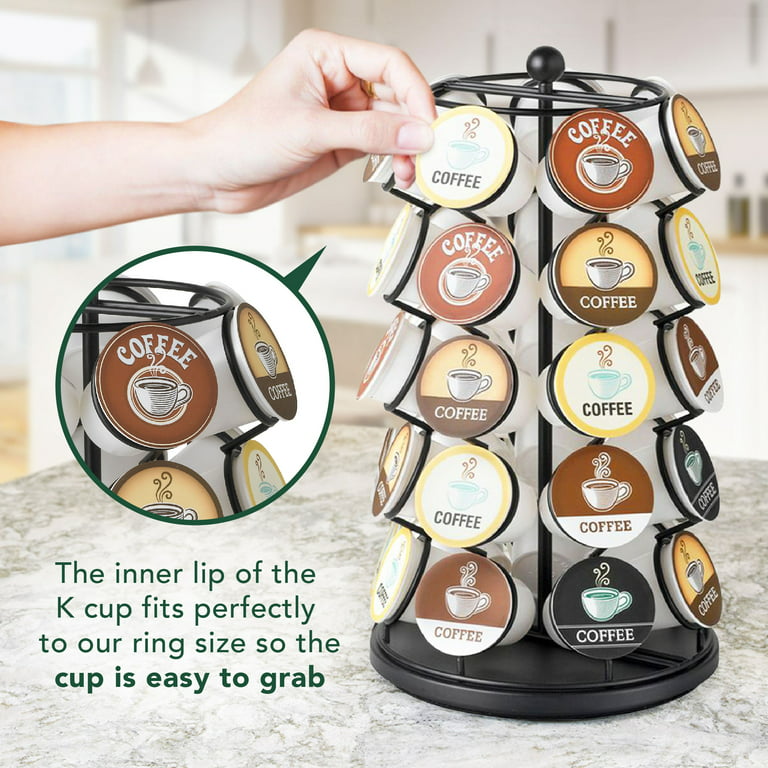 Nifty Solutions Coffee Pod Carousel – Compatible with K-Cups, 35 Pod  Capacity, Black