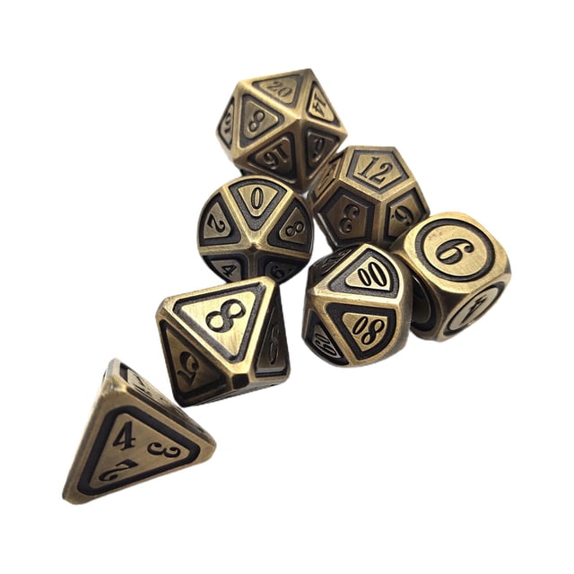 Juego de Dados Zulema 7x Dados poliédricos D4 D6 D8 D10 D12 D20