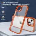 thumbnail image 4 of for iPhone 15 Case Clear Shockproof Anti-Scratch Cover Protect Camera Lens iPhone 15 Phone Case with Ring Stand Slim Orange Rugged Heavy Duty Protection (Orange), 4 of 14