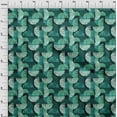 thumbnail image 4 of oneOone Cotton Cambric Teal Green Fabric Semi Circle Quilting Supplies Print Sewing Fabric By The Yard 56 Inch Wide, 4 of 4
