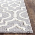 thumbnail image 3 of Safavieh Cambridge 2'6" X 6' Hand Tufted Wool Rug in Silver and Ivory, 3 of 3