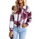 thumbnail image 3 of Txlixc Chaqueta a cuadros de otoño e invierno para mujeres Txlixc moda, 3 of 7