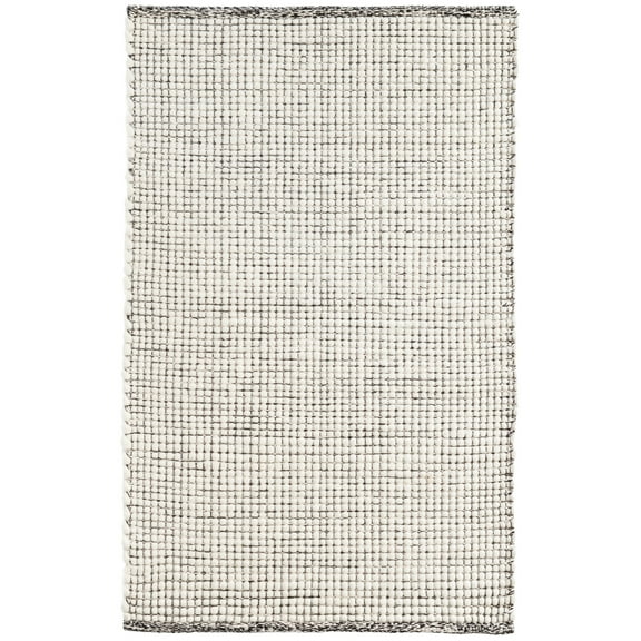 Dash & Albert Network Handwoven Wool Rug, 2' 6" x 8', Black