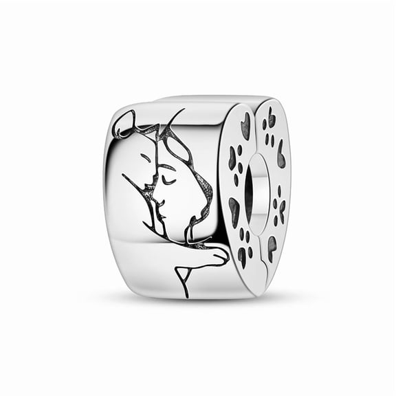 Lady And Cat Fixed Clamp Charm, Compatible with Most Bracelet, Charm for Bracelet