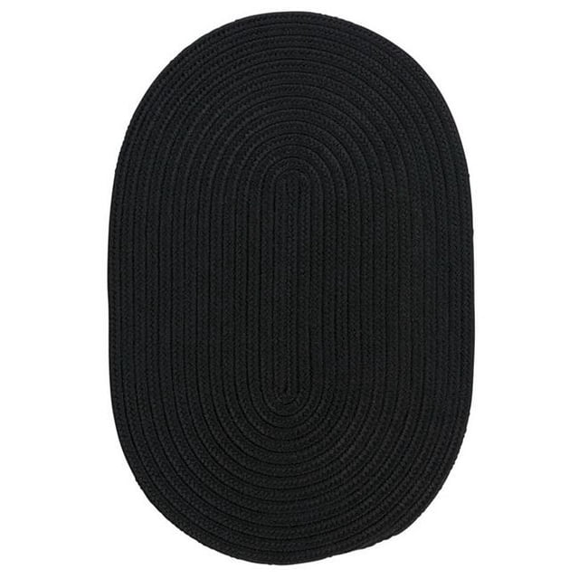 Colonial Mills Tapis BR42R048X048 Boca Raton - Noir 4 Pi. Tapis Rond Tressé