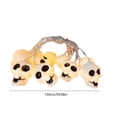 thumbnail image 3 of Skull Shaped String Lights, Warm White Halloween LED Decorative Lights, Spooky Ambient Light Strings, Battery Powered Waterproof Lighting for Indoor Halloween Party Home Decor (59in 10 Lights), 3 of 6