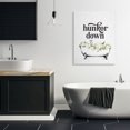 thumbnail image 2 of Stupell Industries Hunker Down Quote Floral Bathroom Tub Relaxation Canvas Wall Art Design by Lettered and Lined, 36" x 48", 2 of 6