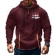 thumbnail image 1 of Sudadera con capucha para hombre, informal, con estampado, deportiva, de manga larga, blusa de poliéster, 1 of 4