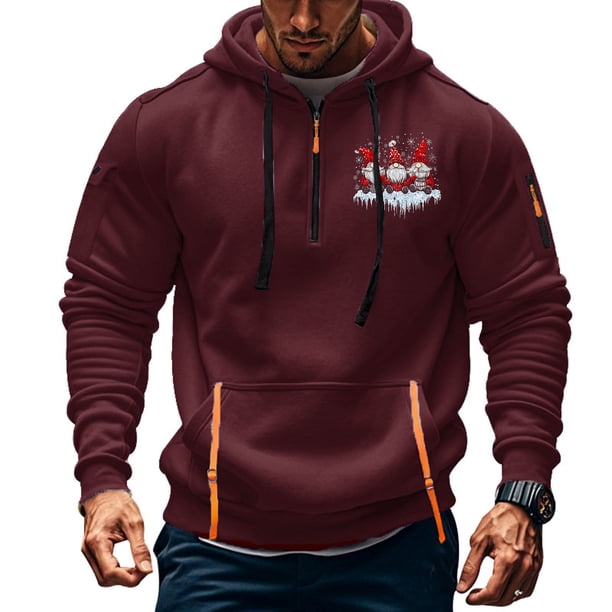 Sudadera con capucha para hombre, informal, con estampado, deportiva, de manga larga, blusa de poliéster