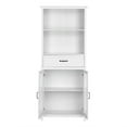 UBesGoo Bookshelf, 71" H Bookcase with Doors and Adjustable Shelf, Mid