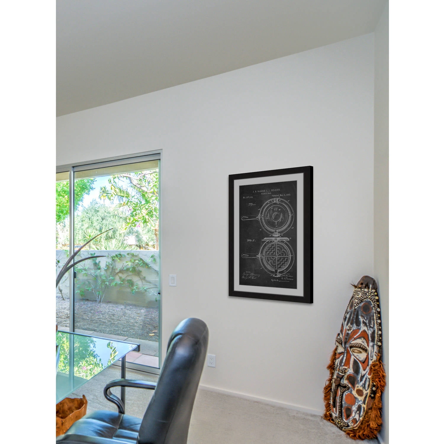 "Waffle Iron 1883 Chalk" Framed Painting Print
