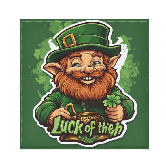 Qxltty Stpatricks Day Old Leprechaun Napkins 20×20in Perfect for Parties Dinners Weddings Cocktail Housewarming Cloth Napkins Set of 6