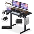 thumbnail image 1 of MotionGrey Ergo2 Standing Desk Bundle - Electric Height Adjustable Desk 40"x24" Black Top, Black Frame, Memory Settings-Ergonomic Sit Stand Home Office Desk with Monitor Rise, 1 of 1