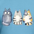thumbnail image 3 of CafePress - Three 3 Cats Fitted T Shirt - Fitted T-Shirt, Vintage Fit Soft Cotton Tee, 3 of 4