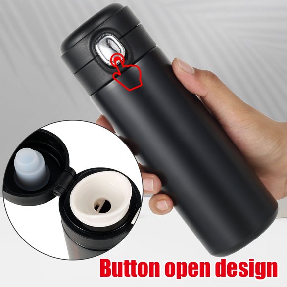 ZTOO Taza Travel de Acero Inoxidable con Tapa a Prueba de Fugas, Taza de Café Travel Al Vacío Aislada, Taza de Café Travel Emergente para Café y Té de Agua Fría y Caliente