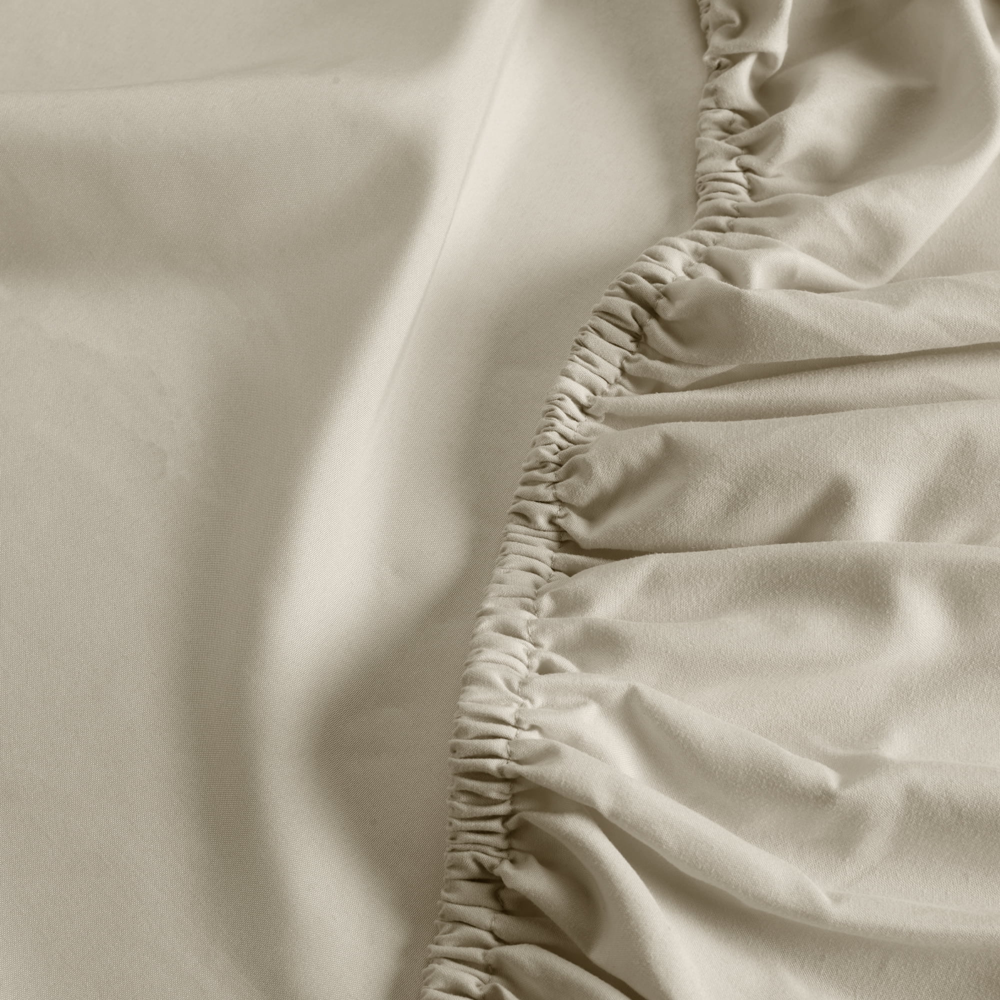 Serta Simply Clean 3-Piece Antimicrobial Solid Bed Sheet Set, Twin-XL, Beige