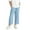 A Light Blue, variant on Auroural Girls Baggy Jean Size 7-8 2 Pc Girls' Summer Thin Wide Leg Jeans Casual Versatile Ice Silk Denim Loose Cropped Pants Blue