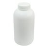 1000mL Capacity 43mm Dia Wide Mouth White Plastic Liquid Bottle for Laboratory